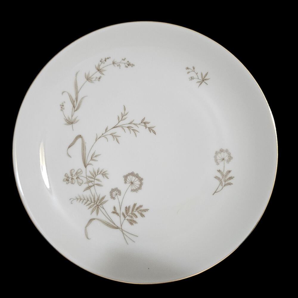 Johann Haviland Bavaria Wildflower Salad Plates Set of 4 Gold Trim 8"
